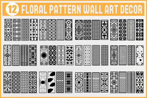 Download Floral Pattern Wall Art Decor Panel Set - Premium Resources