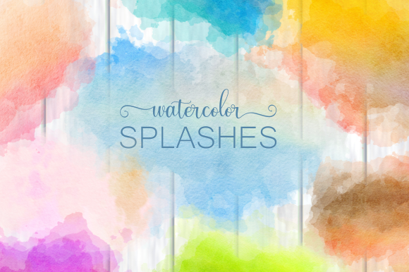Download Watercolor Border Blot Ink Splashes - Blot Collection