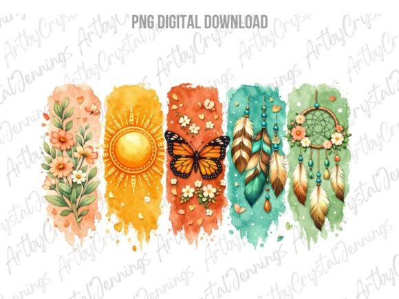 Download Boho Butterfly Paint Brushstroke PNG - Stroke Collection